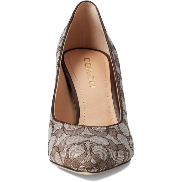 Coach Women’s Skyler Jacquard Pump Oak/Maple Size 8.5 NIB - Picture 2 of 5